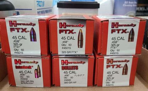 large lot 45 cal Hornady Reloading Bullets - Kramer Auction LLC