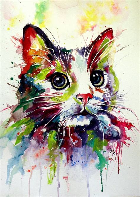 Image result for art | Cat painting, Watercolor cat, Watercolor art ...