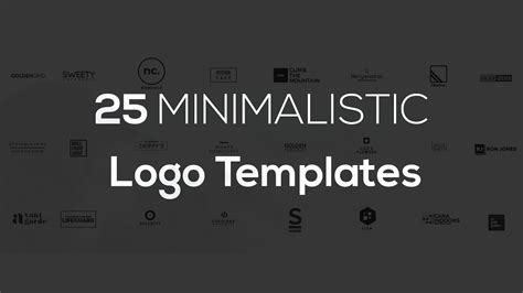 25 FREE Minimalistic Logo Templates: PSD & AI - YouTube