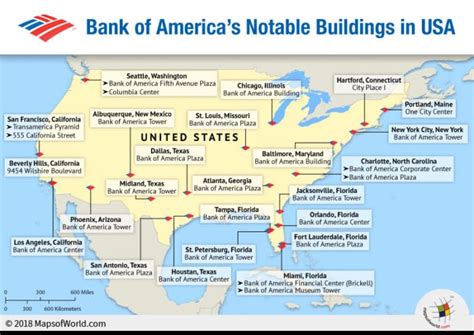 Where are the footprints of Bank of America? - Answers