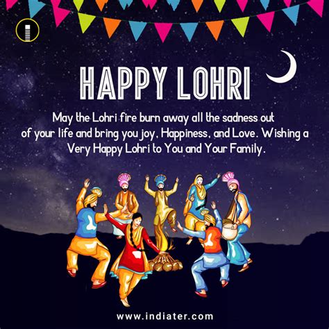 Lohri Festival Wishes Greeting Card Free Download PSD - Indiater