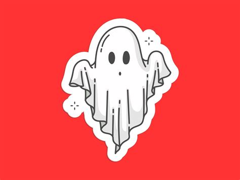 Cute Ghost Sticker - Etsy