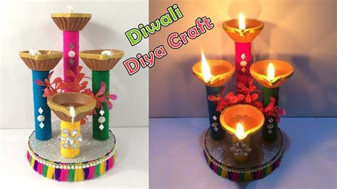 DIY How to make diwali decoration ideas at home easy.Diwali diya making.Easy diya.Art and craft