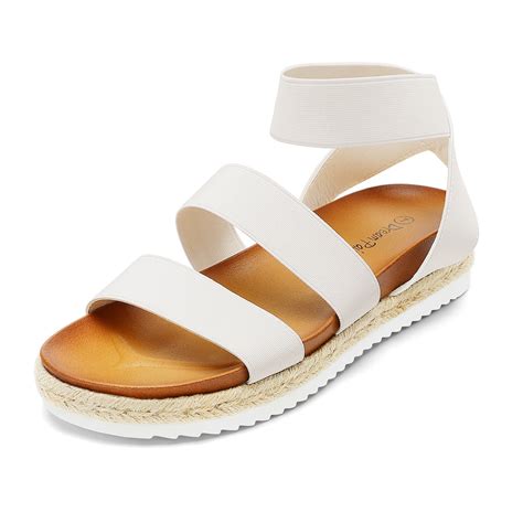 Dream Pairs Women's Jimmie White Platform Wedge Sandals Size 8.5 B(M ...