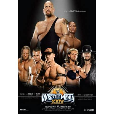 Wrestlemania Xxiv 24 Mini Poster 11inx17inin in Mail/storage/gift tube ...