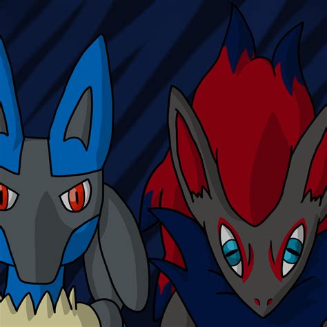 Lucario and Zoroark by Deaf-Machbot on DeviantArt