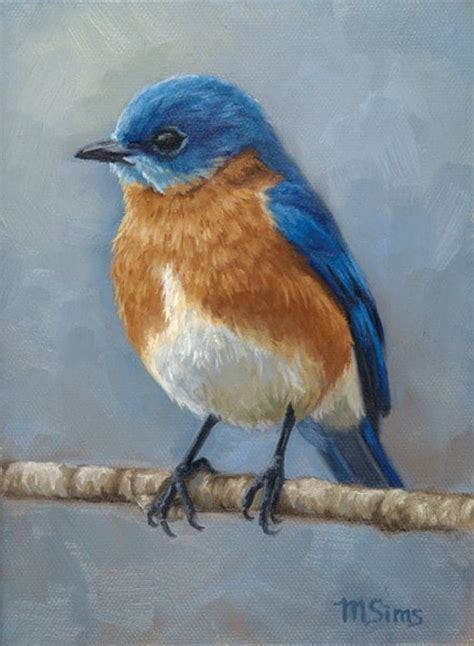 Eastern Bluebird - bird painting - Open edition print