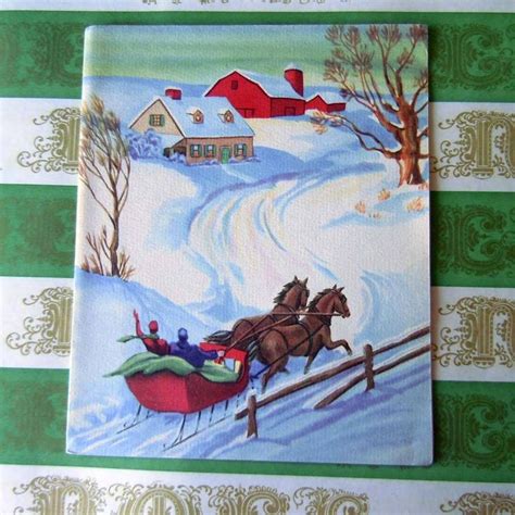 Horse Drawn Sleigh Christmas Card