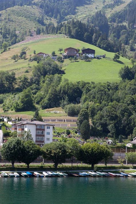 Ski Resort Zell am See, Austria Stock Photo - Image of freeze, cableway ...