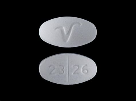 2326 V Pill Images (White / Elliptical / Oval)