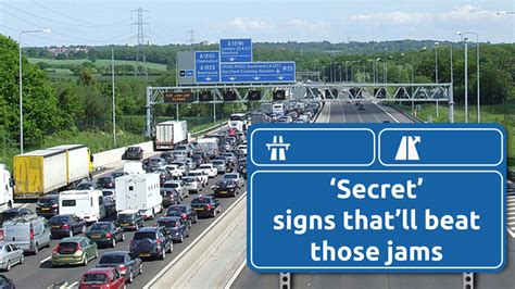 The ‘secret' signs waiting to help you jump gridlocked motorway junctions... emergency diversion ...