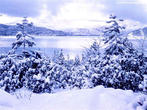 Snow Lake Wallpaper Free HD Backgrounds Images Pictures