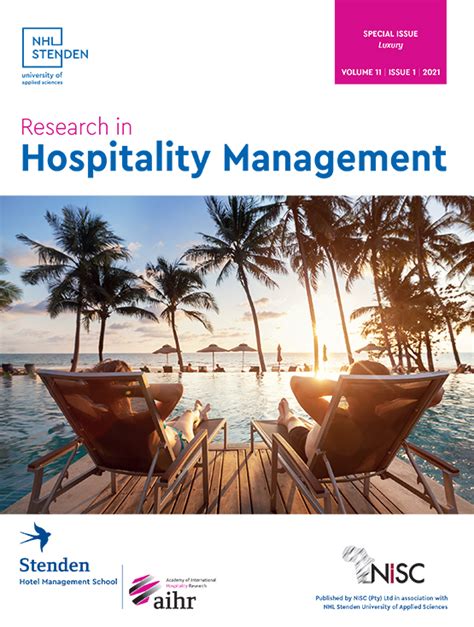 Research in Hospitality Management: Vol 11, No 1