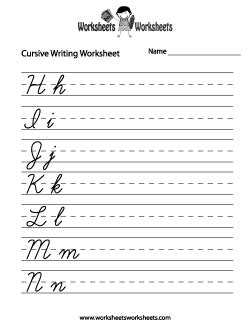 Cursive Writing Worksheets | Worksheets Worksheets
