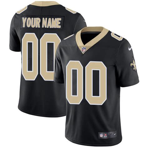 Nike New Orleans Saints Customized Black Team Color Stitched Vapor Untouchable Limited Men's NFL ...