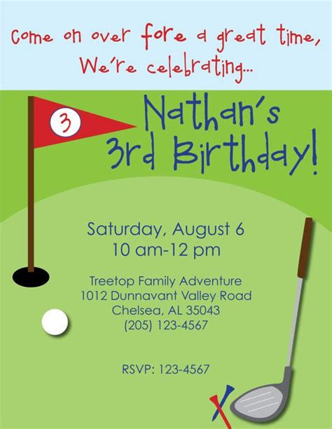 Mini Golf Birthday Invitation Custom Little Golfer Birthday | Etsy | Golf birthday party, Mini ...