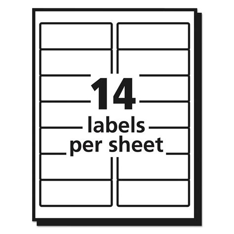 Avery® Matte Clear Easy Peel Address Labels, Laser, 1 1/3 x 4, 700/Box ...