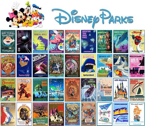 Disney Parks Poster Compilation | Disney parks, Disney rides, Disney ...