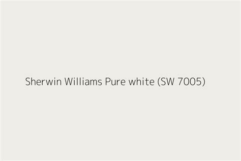 Sherwin Williams Pure white (SW 7005) Color HEX code