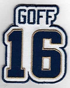 Jared Goff #16 Patch - Jersey Number Embroidered DIY Sew or Iron-On ...