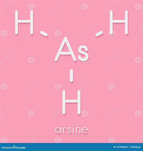 Arsine Molecule. Inorganic Arsenic Compound. Skeletal Formula. Cartoon ...