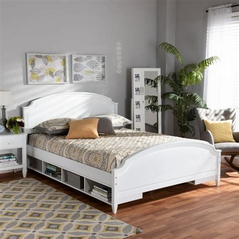 Baxton Studio Elise Classic and Traditional Transitional White Finished Wood Full Size Storage ...