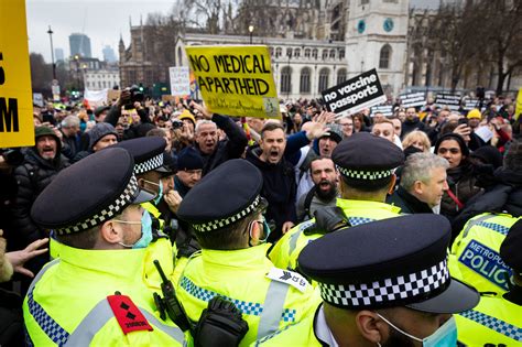 London anti-COVID-19 vaccine protest leaves cops hurt