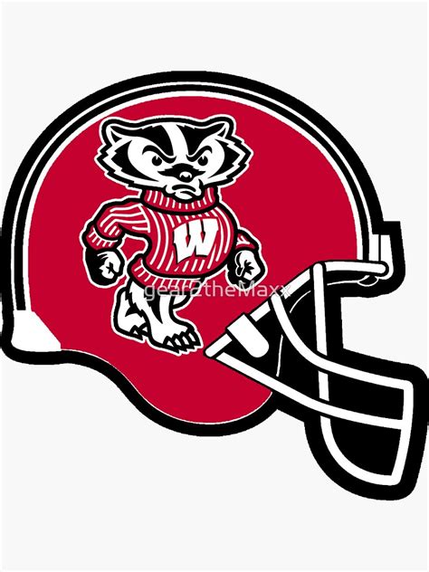 "Wisconsin Badgers Football Helmet" Sticker by gear2theMaxx | Redbubble