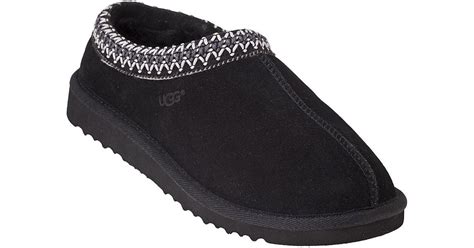 Ugg Tasman Slipper Black Suede in Black | Lyst