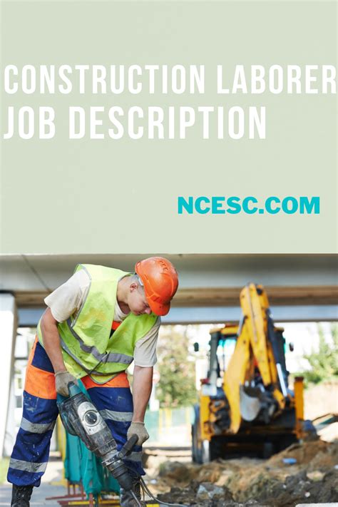 Construction Laborer Job Description – Discovering Employment Paths and ...