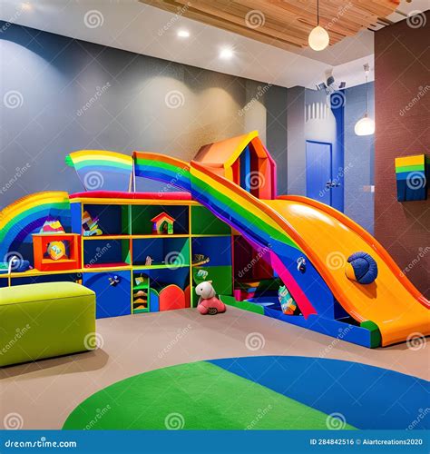 Whimsical Childrens Playroom: a Playful Space with a Rainbow-colored ...