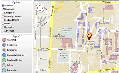 Campus Maps, UNCG