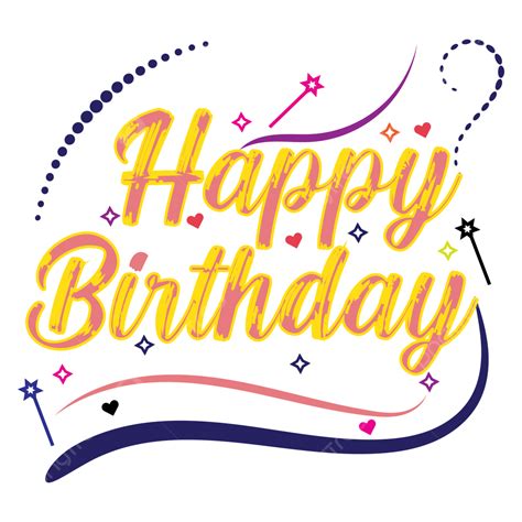 Happy Birthday Wishes With Love Text Sticker, Happy Birthday, Happy ...