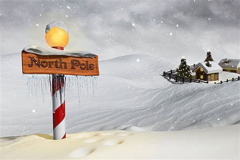 North Pole Christmas Scene