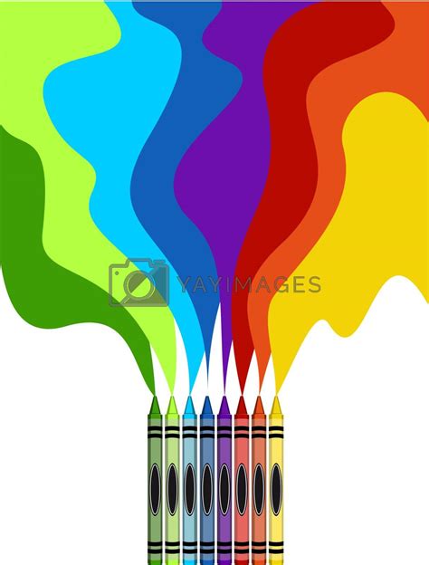 Large colored crayons drawing a rainbow art by cienpies Vectors & Illustrations with Unlimited ...