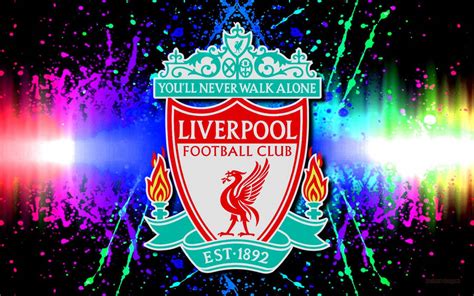 Download Neon Splash Liverpool Fc Logo Wallpaper | Wallpapers.com