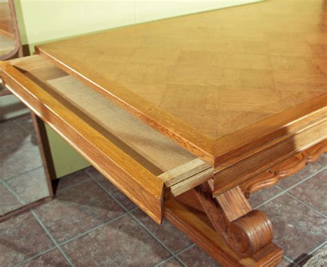Solid Oak Trestle Style Dining Table For Sale at 1stDibs | solid oak trestle dining table