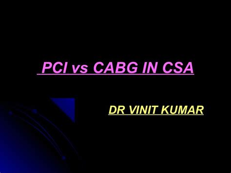 Pci vs cabg