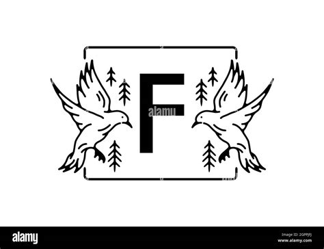 Phoenix wings logo f logo Black and White Stock Photos & Images - Alamy