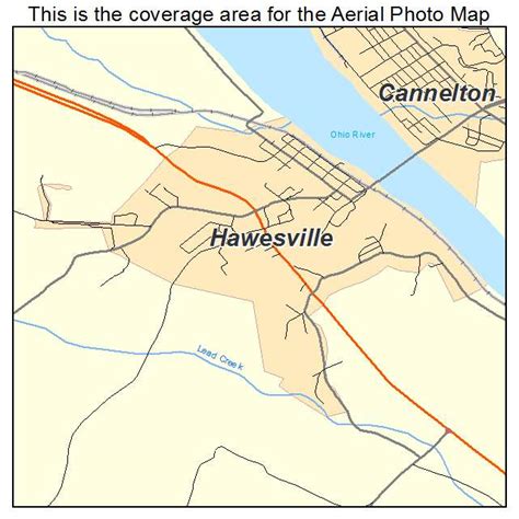 Aerial Photography Map of Hawesville, KY Kentucky