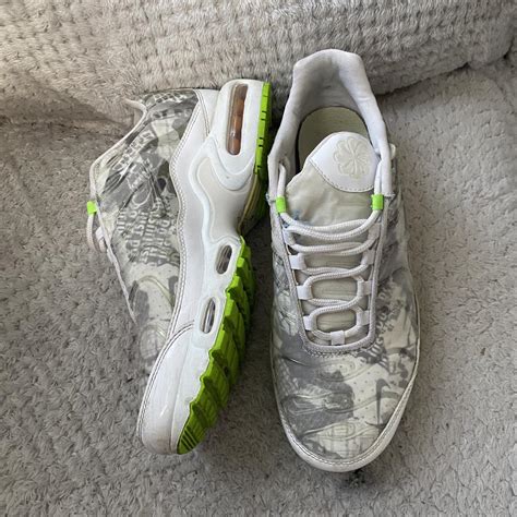 Nike TN Air Max Plus LX White Electric Green size 5... - Depop