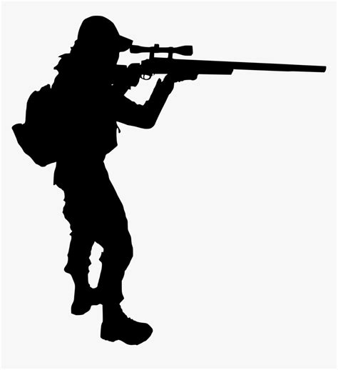 Sniper Silhouette Png, Transparent Png - kindpng