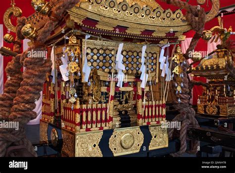 Mikoshi elaborate portable shrine at Shinagawa Shrine Matsuri, Shinagawa, Tokyo, Japan Stock ...