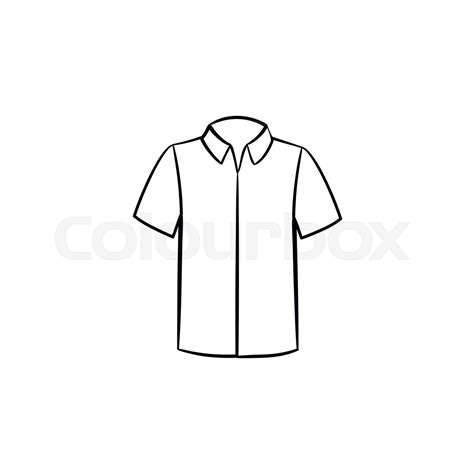 Polo shirt hand drawn sketch icon. | Stock vector | Colourbox