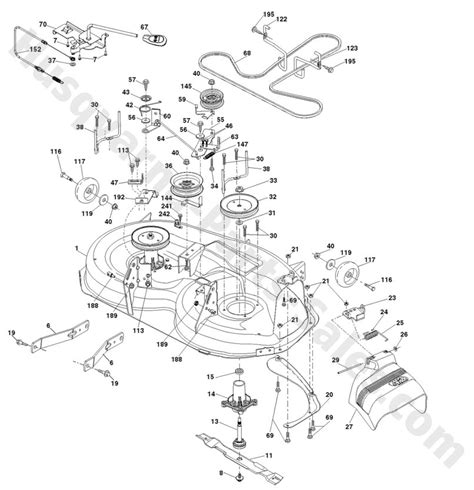 Husqvarna Riding Mower Deck Parts Diagram | Reviewmotors.co