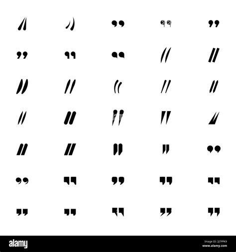 Quotation marks vector collection. Black quotes icon. Speech mark ...