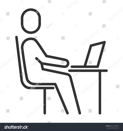 People Working On Computer Icon Person Stock Vector (Royalty Free) 2012966810 | Shutterstock