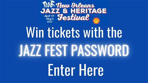 New Orleans Jazz Fest Tickets enter to win contest