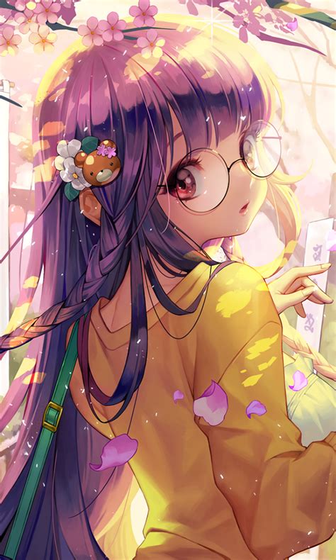 Anime Girl With Glasses Wallpapers - Wallpaper Cave