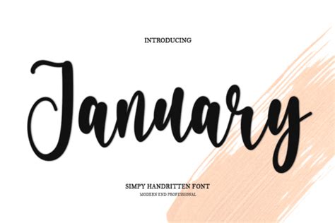 January Font by Black line · Creative Fabrica